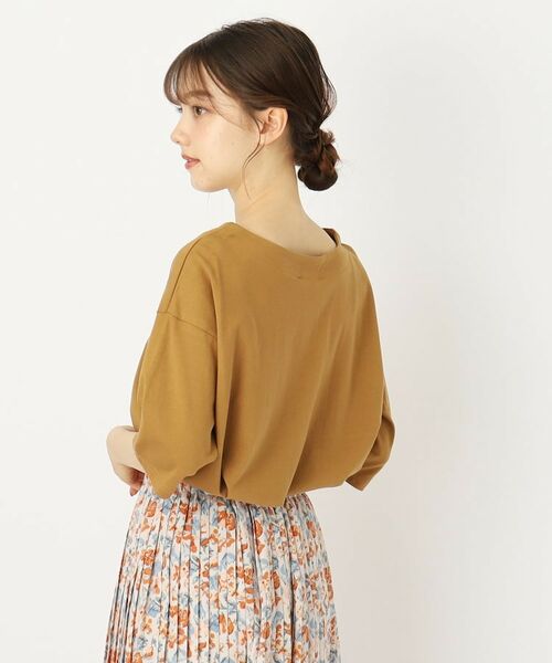 LAURA ASHLEY / ローラ アシュレイ Tシャツ | 【5分袖/洗える/USAコットン100%】バンチドフラワープリントＴシャツ | 詳細9