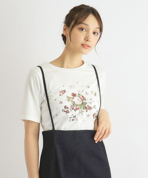 LAURA ASHLEY / ローラ アシュレイ Tシャツ | 【コットン100％】スキャタードプリントTシャツ | 詳細1