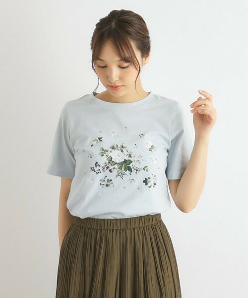 LAURA ASHLEY / ローラ アシュレイ Tシャツ | 【コットン100％】スキャタードプリントTシャツ | 詳細10