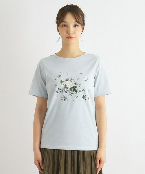 LAURA ASHLEY / ローラ アシュレイ Tシャツ | 【コットン100％】スキャタードプリントTシャツ | 詳細13