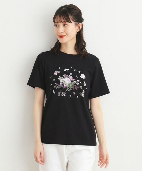 LAURA ASHLEY / ローラ アシュレイ Tシャツ | 【コットン100％】スキャタードプリントTシャツ | 詳細5