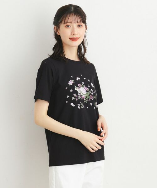 LAURA ASHLEY / ローラ アシュレイ Tシャツ | 【コットン100％】スキャタードプリントTシャツ | 詳細6