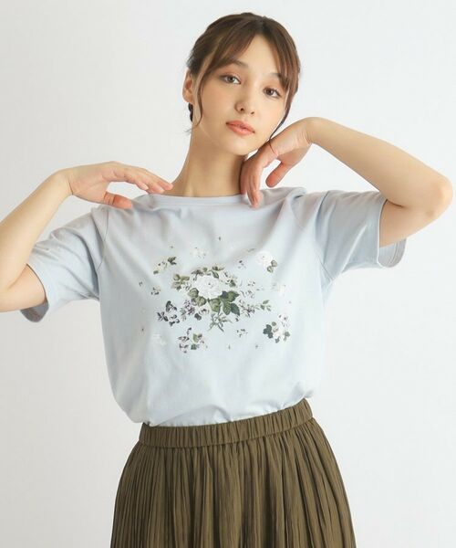 LAURA ASHLEY / ローラ アシュレイ Tシャツ | 【コットン100％】スキャタードプリントTシャツ | 詳細9