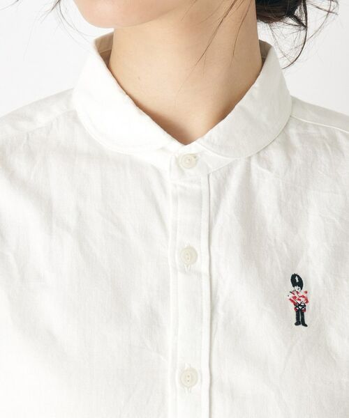 LAURA ASHLEY / ローラ アシュレイ シャツ・ブラウス | 【刺繍入り／日本製／ワンマイルウエア】ラウンドカラーシャツ | 詳細12