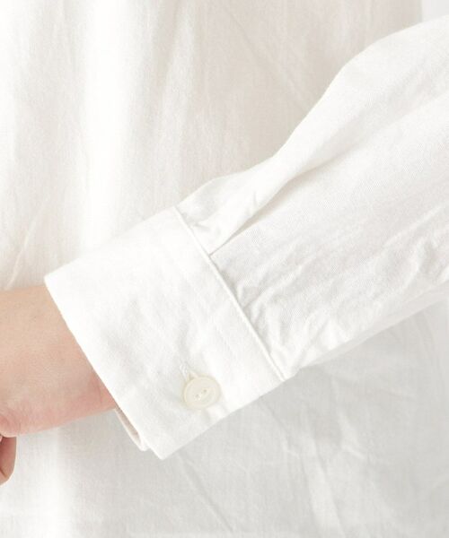 LAURA ASHLEY / ローラ アシュレイ シャツ・ブラウス | 【刺繍入り／日本製／ワンマイルウエア】ラウンドカラーシャツ | 詳細14