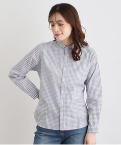 LAURA ASHLEY / ローラ アシュレイ シャツ・ブラウス | 【Lサイズあり／日本製／ワンマイルウエア】丸衿ロゴ刺しゅうシャツ