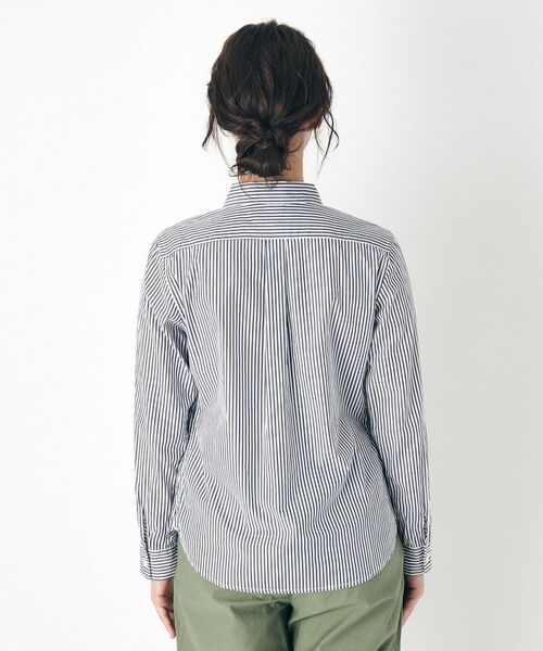 LAURA ASHLEY / ローラ アシュレイ シャツ・ブラウス | 【Lサイズあり／日本製／ワンマイルウエア】丸衿ロゴ刺しゅうシャツ | 詳細15