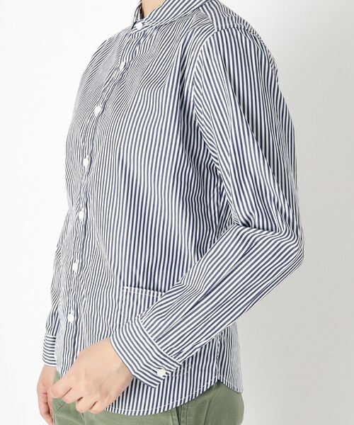 LAURA ASHLEY / ローラ アシュレイ シャツ・ブラウス | 【Lサイズあり／日本製／ワンマイルウエア】丸衿ロゴ刺しゅうシャツ | 詳細17