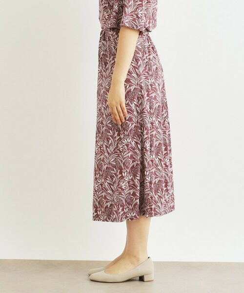 LAURA ASHLEY / ローラ アシュレイ スカート | 【洗える／ジャージ素材／同柄アイテムあり】ウッドブロック リーブス柄スカート | 詳細10