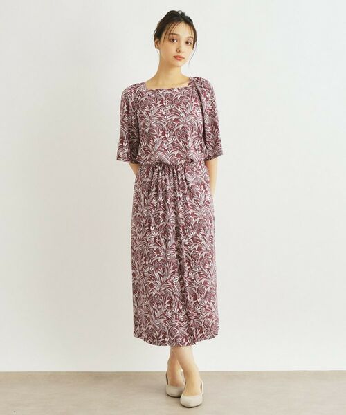 LAURA ASHLEY / ローラ アシュレイ スカート | 【洗える／ジャージ素材／同柄アイテムあり】ウッドブロック リーブス柄スカート | 詳細7