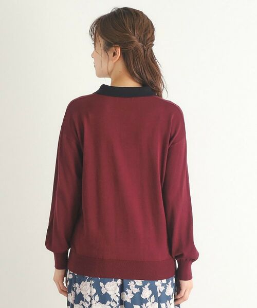 LAURA ASHLEY / ローラ アシュレイ ニット・セーター | 【4colors／Lサイズあり／コットン混／クレリックデザインあり】プルオーバーニット | 詳細19