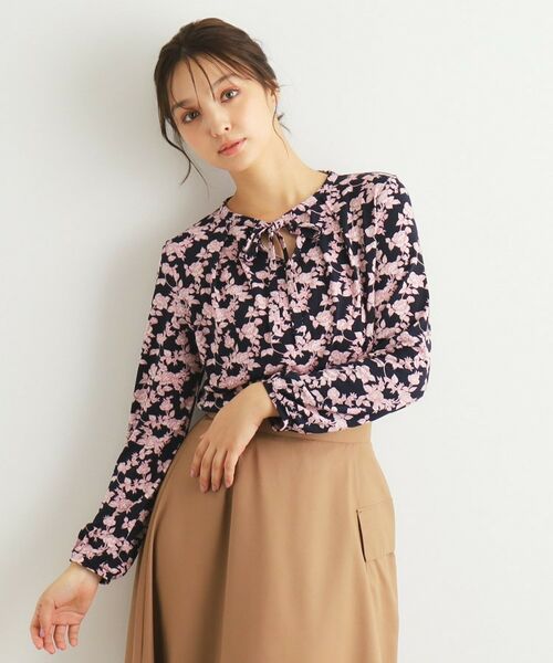 LAURA ASHLEY / ローラ アシュレイ カットソー | 【洗える／ジャージ素材／同柄アイテムあり】ポリントン ローゼズ柄プルオーバー | 詳細2