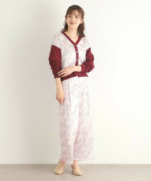 LAURA ASHLEY / ローラ アシュレイ カーディガン・ボレロ | 【Lサイズあり／3colors／同柄アイテムあり】ポリントン ローゼズ柄 パネルニットカーディガン | 詳細7