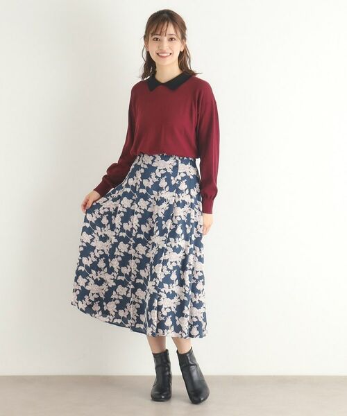 LAURA ASHLEY / ローラ アシュレイ スカート | 【ウエストゴム／3colors／同柄アイテムあり】ポリントン ローゼズ柄 サテンスカート | 詳細11