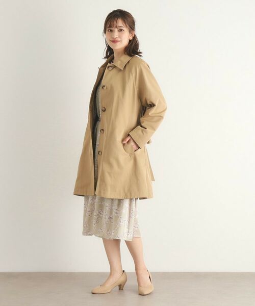 LAURA ASHLEY / ローラ アシュレイ ステンカラーコート | 【リバーシブルベスト／ライナー取り外し可／同柄アイテムあり】ポリントン ローゼズ ステンカラーコート | 詳細11