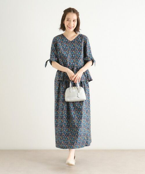 LAURA ASHLEY / ローラ アシュレイ ハンドバッグ | 【牛革／ショルダー布ベルト付】レザーボウラーミニサッチェルバッグ | 詳細6