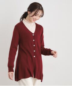 LAURA ASHLEY / ローラ アシュレイ カーディガン・ボレロ | 【ウール混】バックリボン ロングカーデ