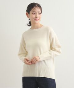 【ウールカシミヤ混／4colors】クルーネックニット