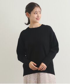 【ウールカシミヤ混／4colors】クルーネックニット