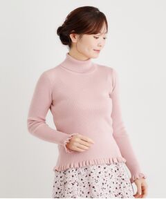 LAURA ASHLEY / ローラ アシュレイ ニット・セーター | リブタートルフリルニット