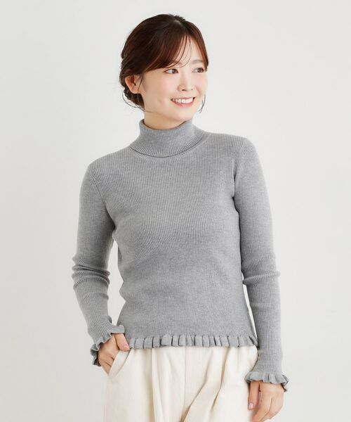 LAURA ASHLEY / ローラ アシュレイ ニット・セーター | リブタートルフリルニット | 詳細25