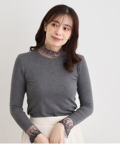 LAURA ASHLEY / ローラ アシュレイ カットソー | 【チュール付き】フライスカットソー