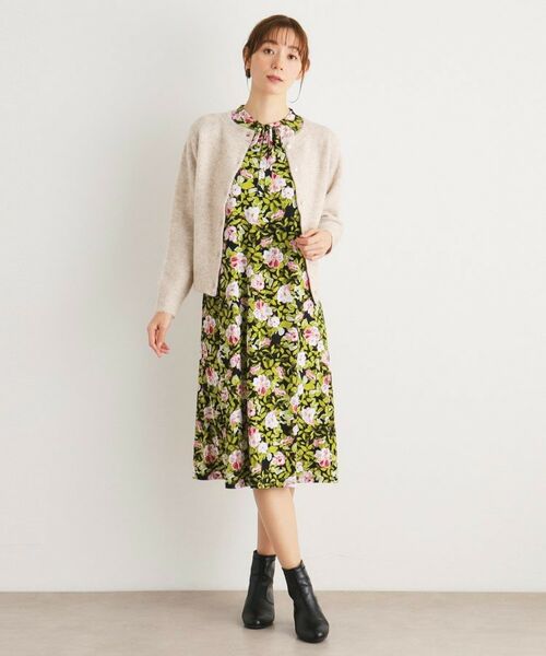 LAURA ASHLEY / ローラ アシュレイ ミニ丈・ひざ丈ワンピース | 【WEB限定／ジャージ素材】ホットハウス フローラル柄ワンピース | 詳細3