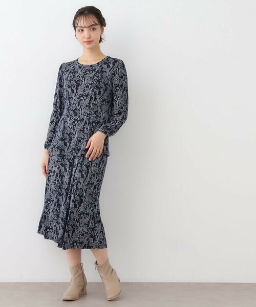 LAURA ASHLEY / ローラ アシュレイ カットソー | 【ジャージ素材／洗える／同柄アイテムあり】ナンテール柄 プルオーバー | 詳細2