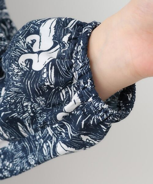 LAURA ASHLEY / ローラ アシュレイ セットアップ | 【WEB限定／M-LL3サイズ/コットン100％／上下セット／袖口ゴムで袖丈調節可】スワンズ柄 セットアップ | 詳細11