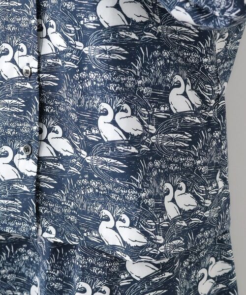 LAURA ASHLEY / ローラ アシュレイ セットアップ | 【WEB限定／M-LL3サイズ/コットン100％／上下セット／袖口ゴムで袖丈調節可】スワンズ柄 セットアップ | 詳細12