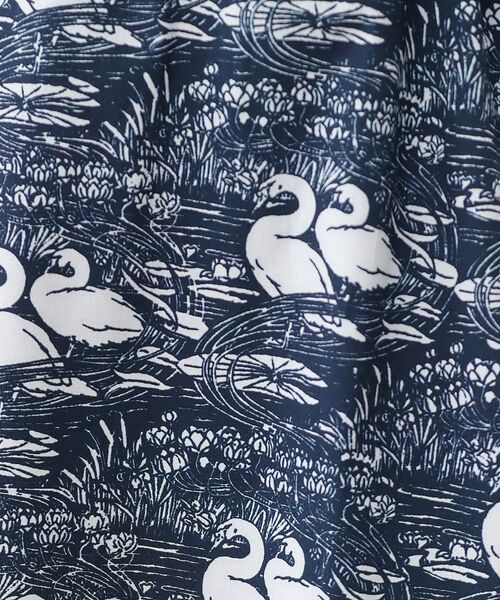 LAURA ASHLEY / ローラ アシュレイ セットアップ | 【WEB限定／M-LL3サイズ/コットン100％／上下セット／袖口ゴムで袖丈調節可】スワンズ柄 セットアップ | 詳細13