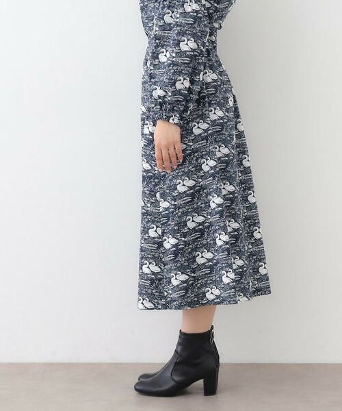 LAURA ASHLEY / ローラ アシュレイ セットアップ | 【WEB限定／M-LL3サイズ/コットン100％／上下セット／袖口ゴムで袖丈調節可】スワンズ柄 セットアップ | 詳細15