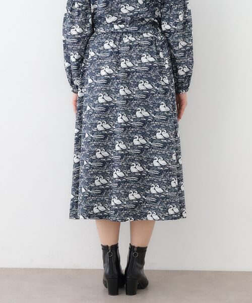 LAURA ASHLEY / ローラ アシュレイ セットアップ | 【WEB限定／M-LL3サイズ/コットン100％／上下セット／袖口ゴムで袖丈調節可】スワンズ柄 セットアップ | 詳細16