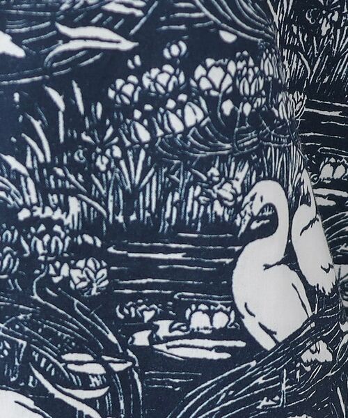 LAURA ASHLEY / ローラ アシュレイ セットアップ | 【WEB限定／M-LL3サイズ/コットン100％／上下セット／袖口ゴムで袖丈調節可】スワンズ柄 セットアップ | 詳細20