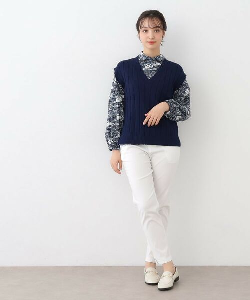 LAURA ASHLEY / ローラ アシュレイ セットアップ | 【WEB限定／M-LL3サイズ/コットン100％／上下セット／袖口ゴムで袖丈調節可】スワンズ柄 セットアップ | 詳細4