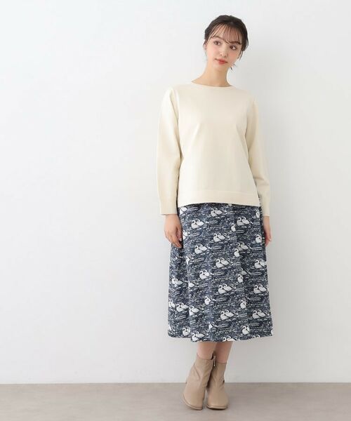 LAURA ASHLEY / ローラ アシュレイ セットアップ | 【WEB限定／M-LL3サイズ/コットン100％／上下セット／袖口ゴムで袖丈調節可】スワンズ柄 セットアップ | 詳細5