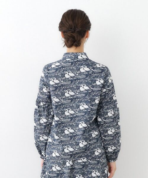 LAURA ASHLEY / ローラ アシュレイ セットアップ | 【WEB限定／M-LL3サイズ/コットン100％／上下セット／袖口ゴムで袖丈調節可】スワンズ柄 セットアップ | 詳細8