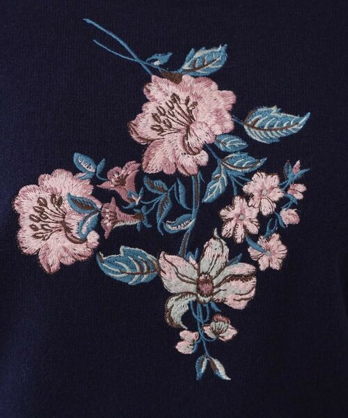 LAURA ASHLEY / ローラ アシュレイ ニット・セーター | 【ハイゲージ】大判刺繍ニット | 詳細12