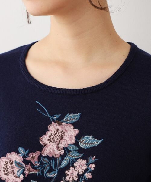 LAURA ASHLEY / ローラ アシュレイ ニット・セーター | 【ハイゲージ】大判刺繍ニット | 詳細16