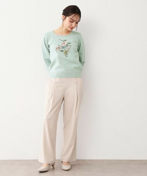 LAURA ASHLEY / ローラ アシュレイ ニット・セーター | 【ハイゲージ】大判刺繍ニット | 詳細6