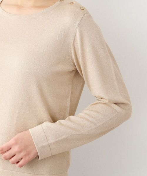 LAURA ASHLEY / ローラ アシュレイ ニット・セーター | 【天竺編み】肩ボタン ラメニット | 詳細13