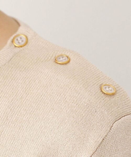 LAURA ASHLEY / ローラ アシュレイ ニット・セーター | 【天竺編み】肩ボタン ラメニット | 詳細4