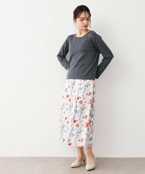 LAURA ASHLEY / ローラ アシュレイ ニット・セーター | 【天竺編み】肩ボタン ラメニット | 詳細6