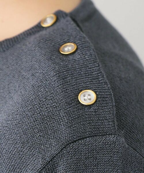 LAURA ASHLEY / ローラ アシュレイ ニット・セーター | 【天竺編み】肩ボタン ラメニット | 詳細8