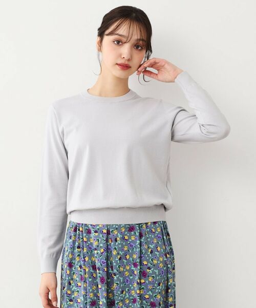 LAURA ASHLEY / ローラ アシュレイ ニット・セーター | 【同素材アイテムあり】ソフトタッチ 無地カラーニット | 詳細1