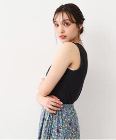 LAURA ASHLEY / ローラ アシュレイ キャミソール・チューブトップ | 【洗える／ストレッチ】アイレット ベーシックタンクトップ