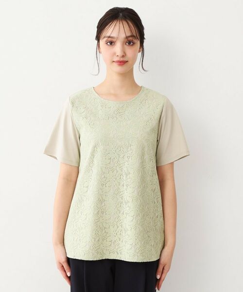 LAURA ASHLEY / ローラ アシュレイ Tシャツ | 【人気デザインがアップデート！洗える】身頃レースTシャツ | 詳細13
