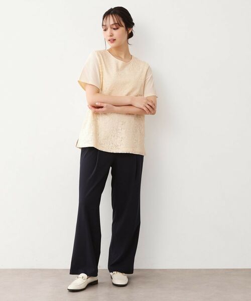 LAURA ASHLEY / ローラ アシュレイ Tシャツ | 【人気デザインがアップデート！洗える】身頃レースTシャツ | 詳細2