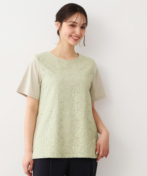 LAURA ASHLEY / ローラ アシュレイ Tシャツ | 【人気デザインがアップデート！洗える】身頃レースTシャツ | 詳細5