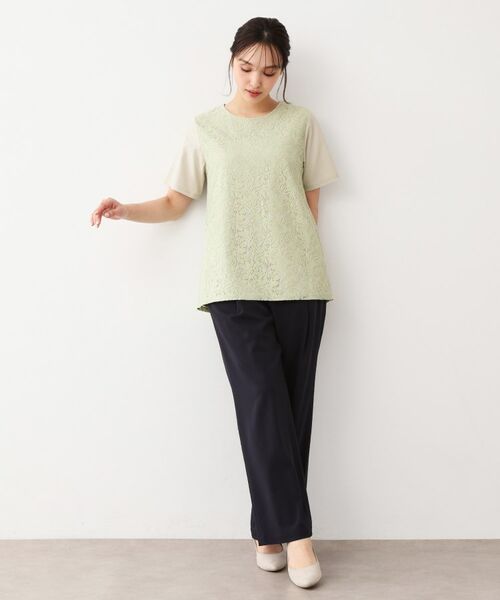 LAURA ASHLEY / ローラ アシュレイ Tシャツ | 【人気デザインがアップデート！洗える】身頃レースTシャツ | 詳細6